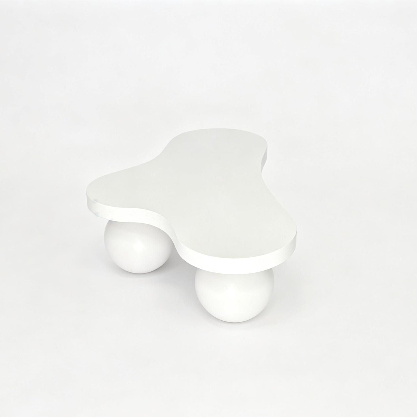Cloud Shaped Coffee Table With 3 Ball Legs For Living Room