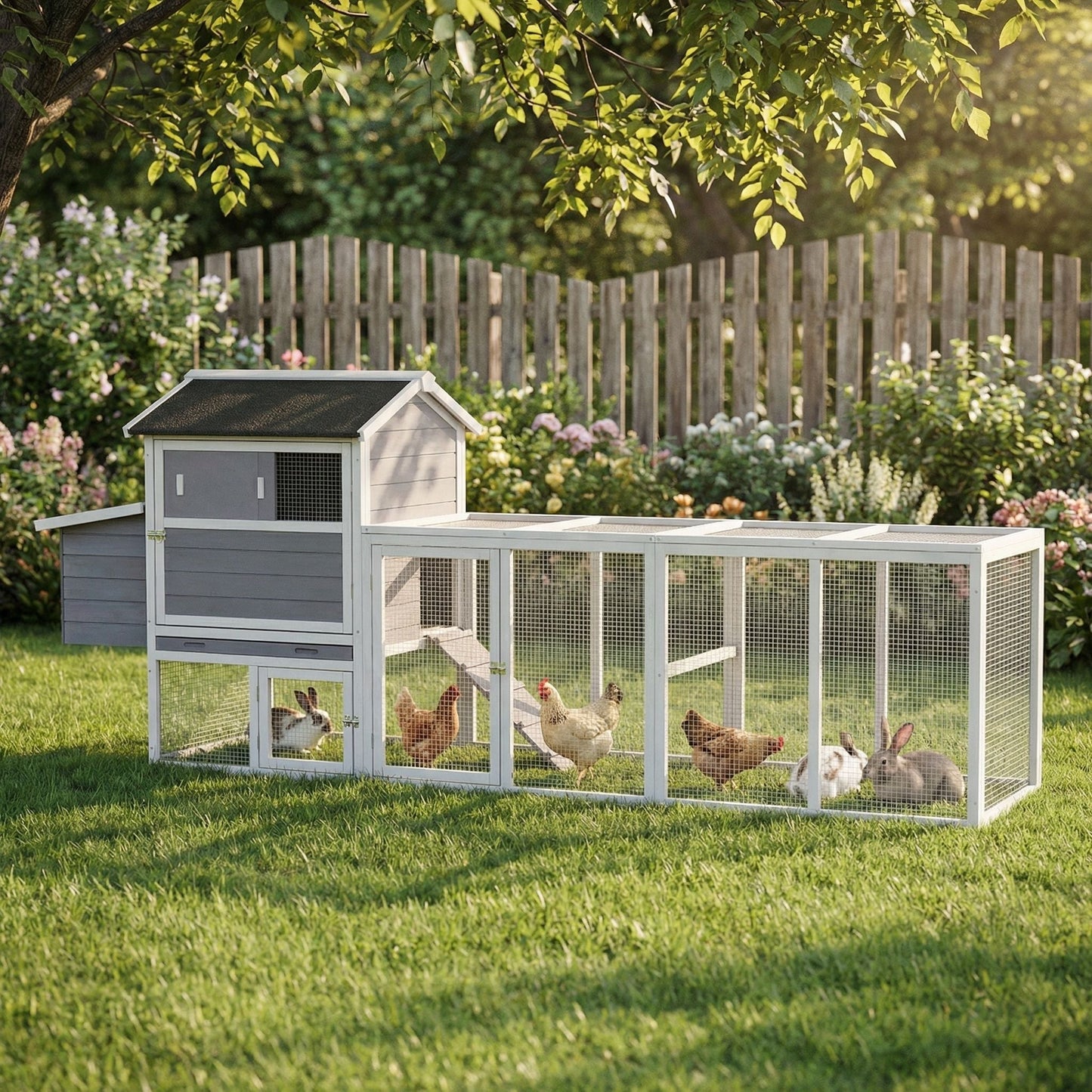 Chicken Coop With Run And Nesting Box