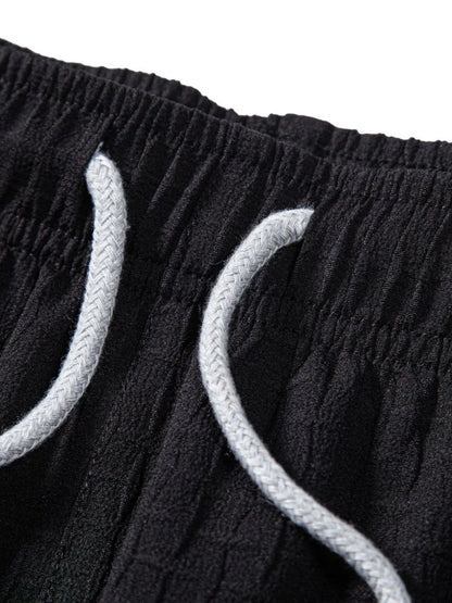 Men's Classic Textured Shorts with Elastic Waist