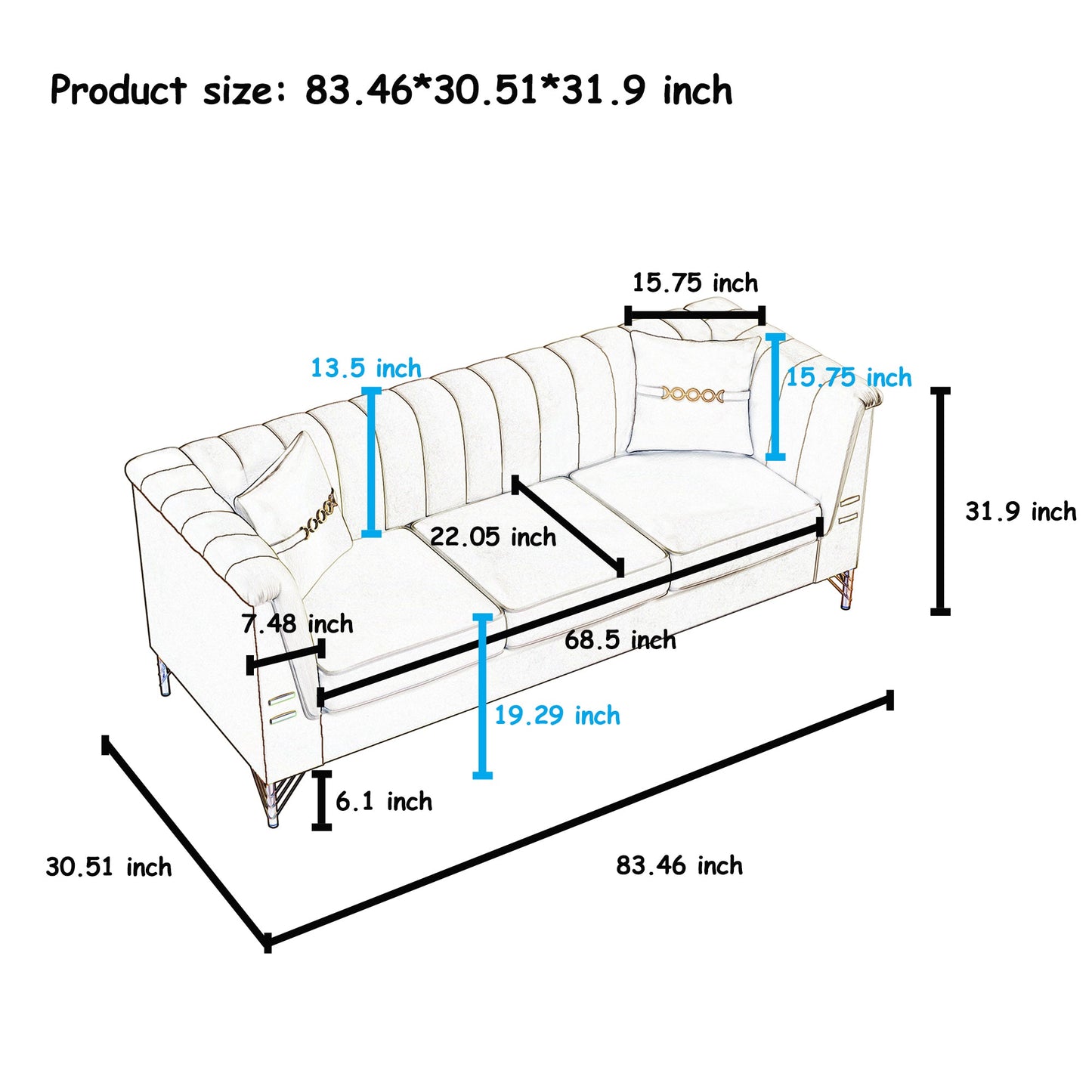 FX-P82-2PC Sofa