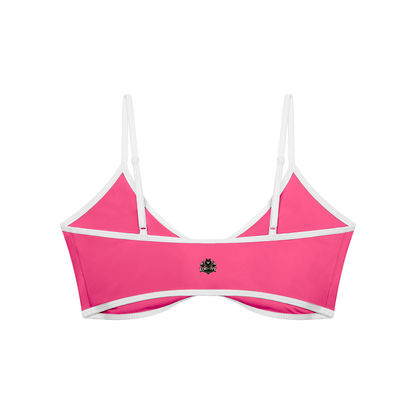 Loki & Ivy Color Block Ruched V-Neck Sports Bra
