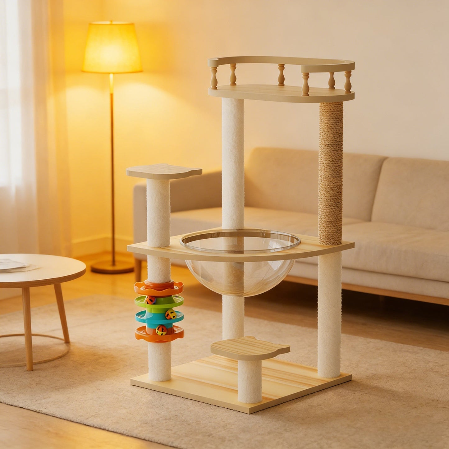 32.2" Modern Cat Tower for Indoor Cats