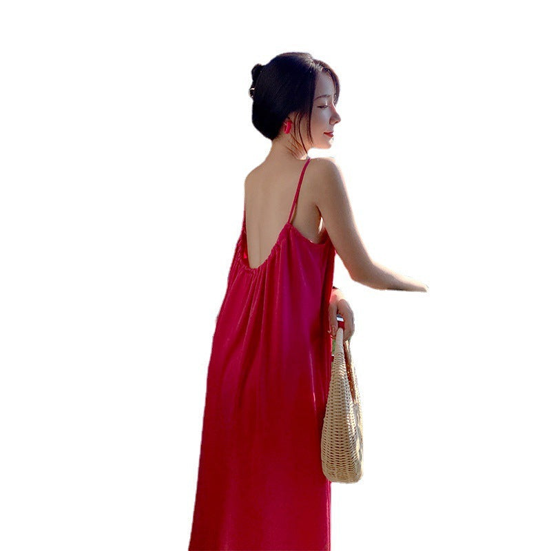 French Niche Super Fairy Back Beach Skirt