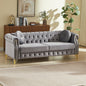 82-Inch Velvet Chesterfield Sofa