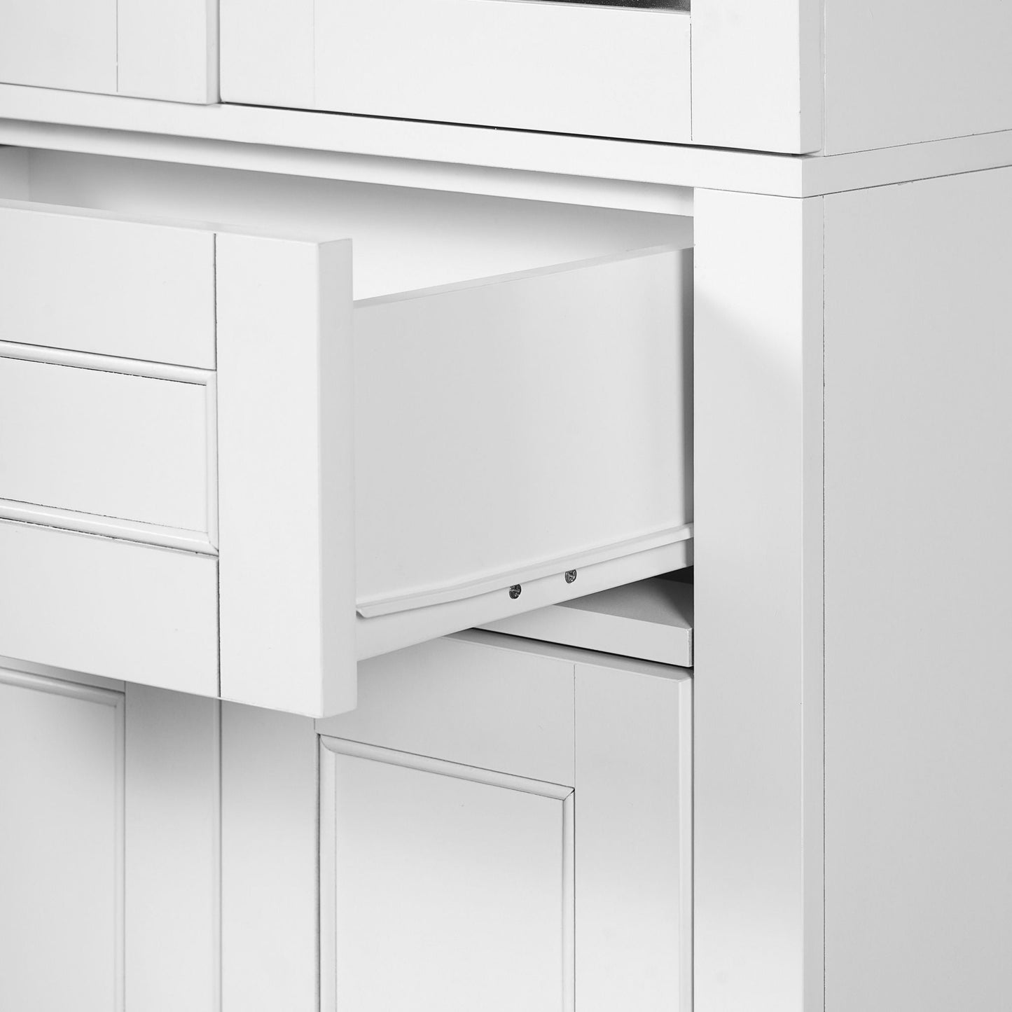 Bathroom Storage Cabinet, Adjustable Shelves & Drawer, Freestanding Tower