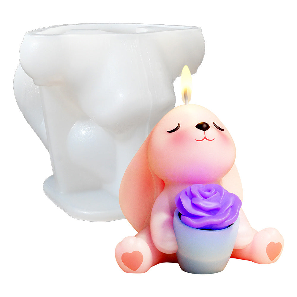 Rose Love Bear Candle Mould Diy Easter