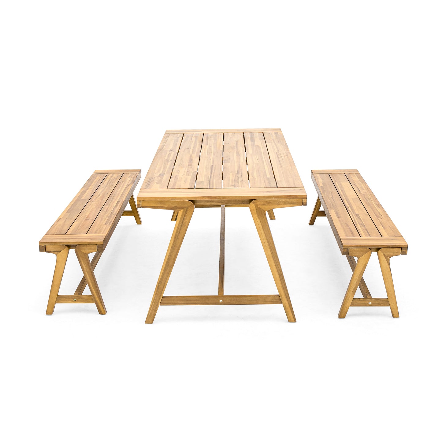 Outdoor 3-Piece Picnic Table Set in Acacia Wood