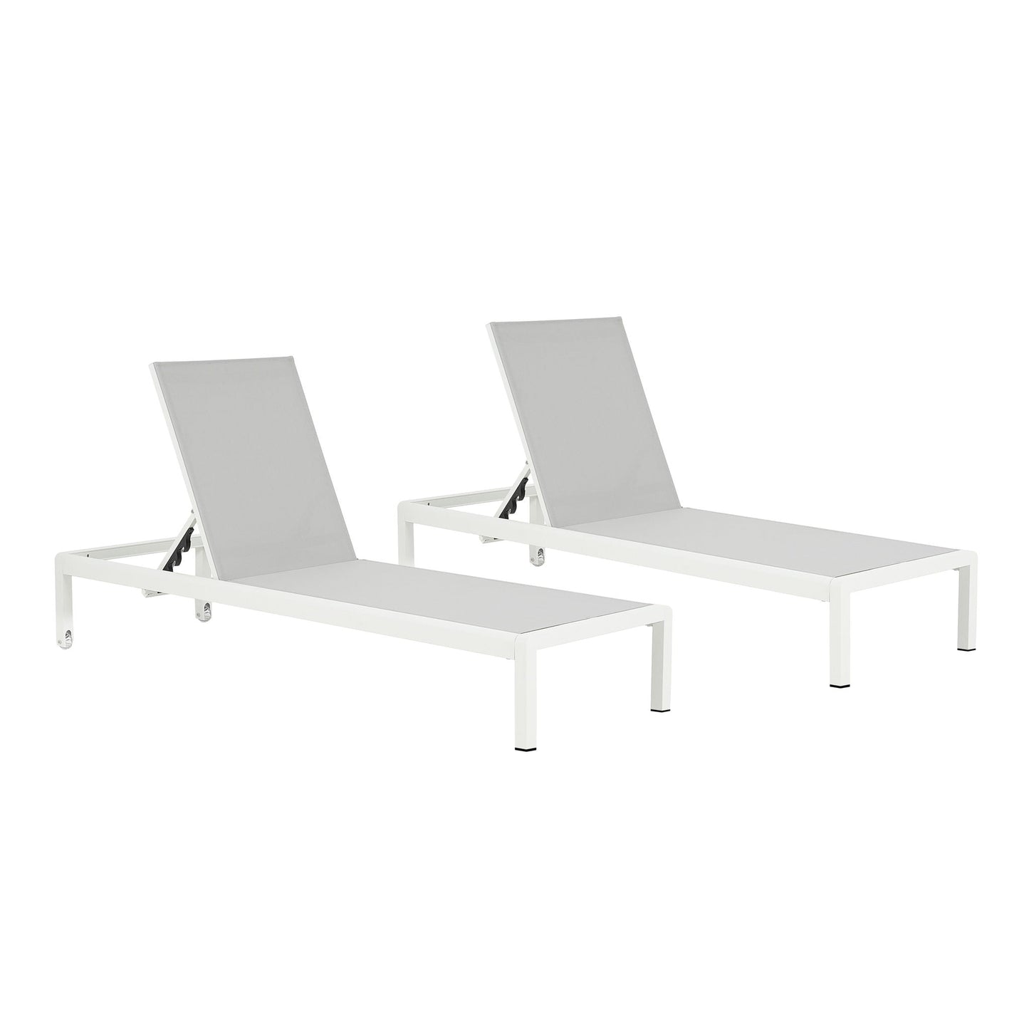Outdoor Patio Chaise Lounge with 5 Reclining Positions