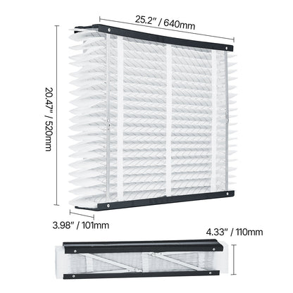 Air Filters MERV 13 Electrostatic Pleated HVAC Furnace Filter 4-Pack 20 x 25 x 4