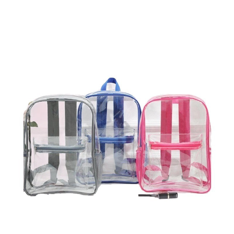 Transparent PVC Clear Storage Backpack Jelly-style Shoulder Bag