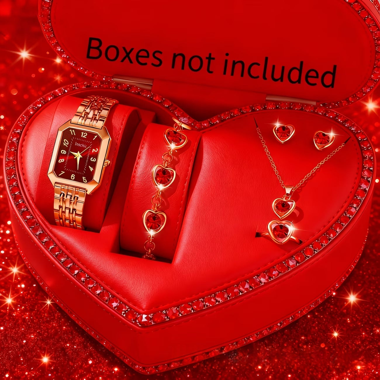 Womens Charitable Jewelry Set With Watch