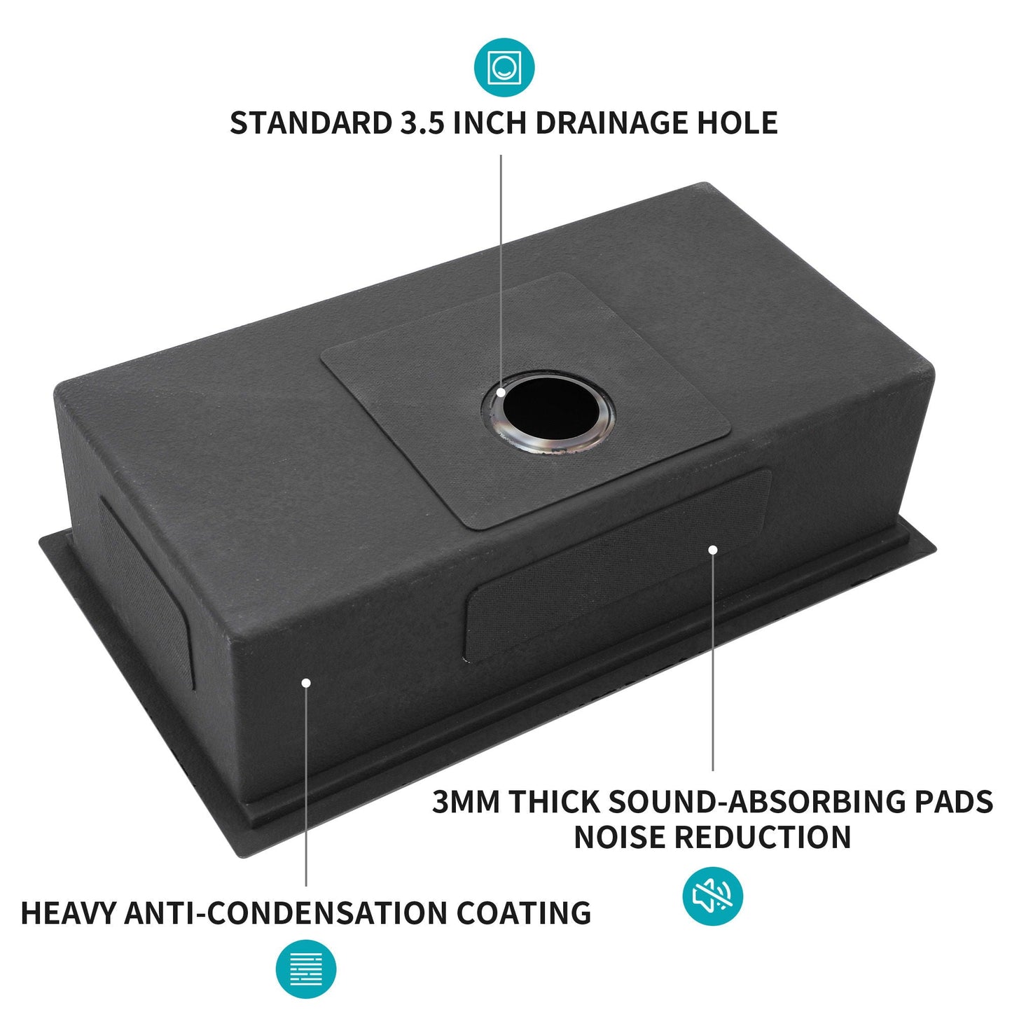 Workstation Kitchen Sink, Single Bowl Undermount