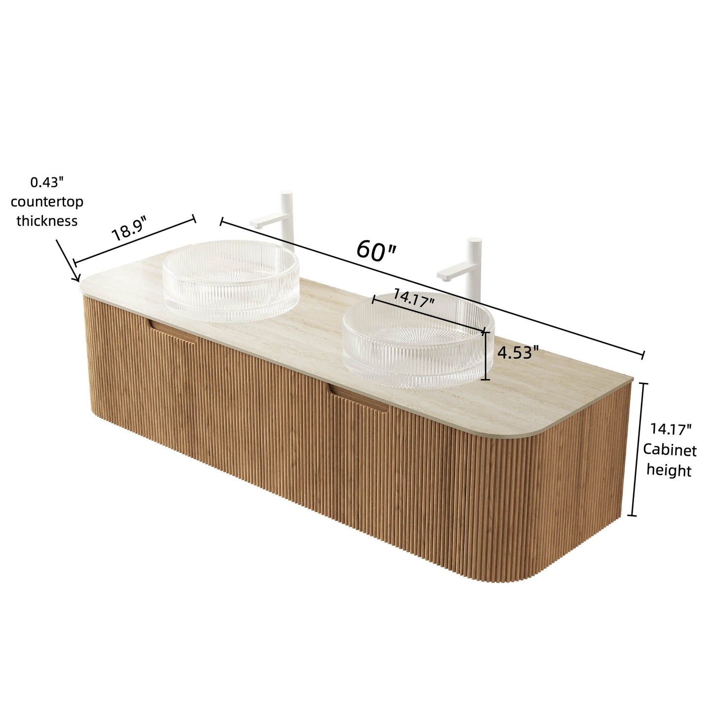 DINA 60" Bathroom Vanity & Sink