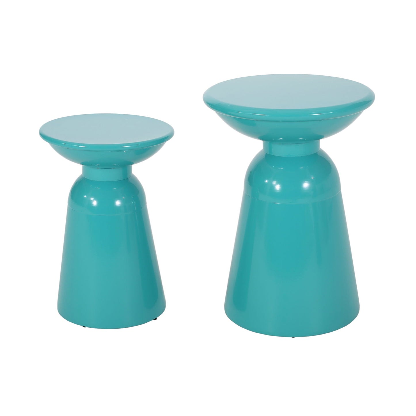 Serenita Outdoor Side Tables With Flared Design (Set of 2)