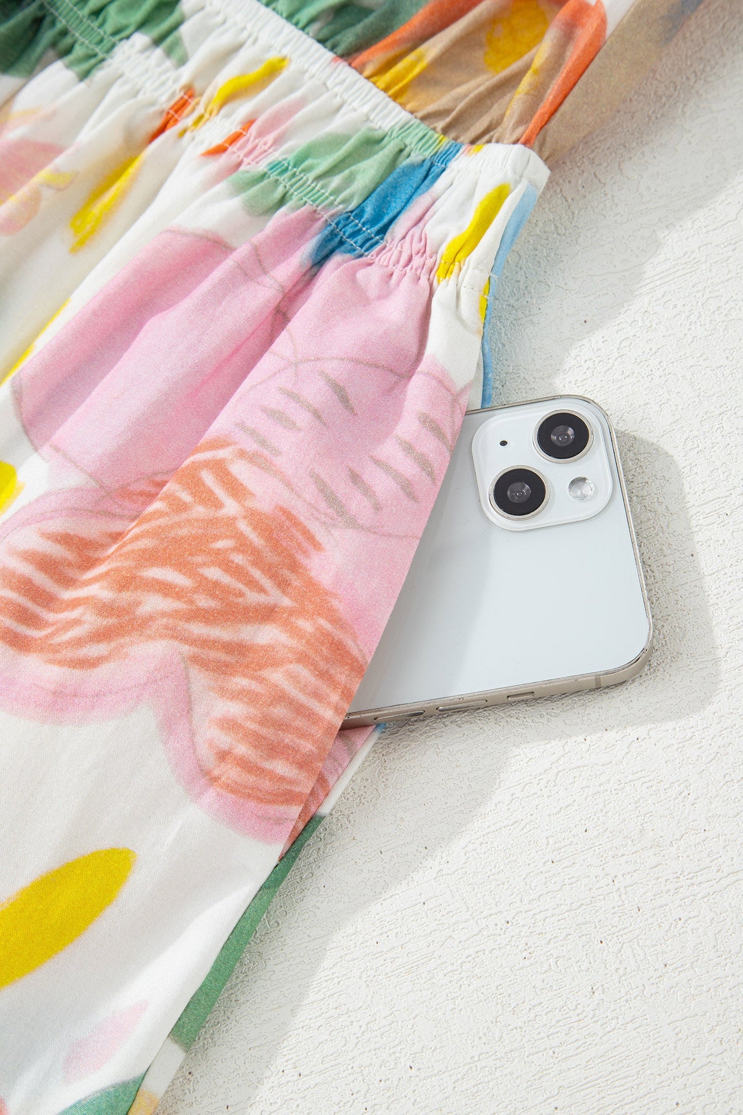 Angel Striped Trim Midi Dress