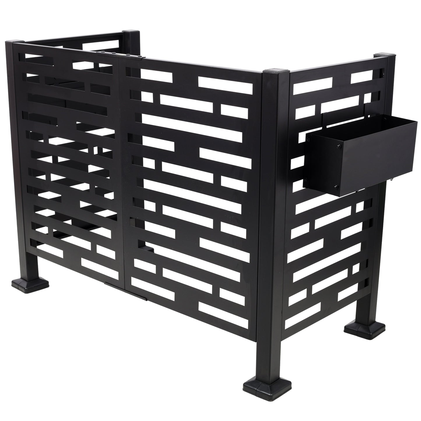 4x2 Ft Metal Air Conditioner Fence with Planter Boxes