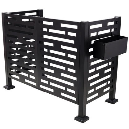4x2 Ft Metal Air Conditioner Fence with Planter Boxes