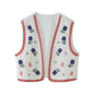 Retro Style Embroidered Vest Top