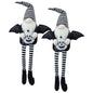 Sitting Gnome With Wings & Plaid Hat, For Halloween Decor