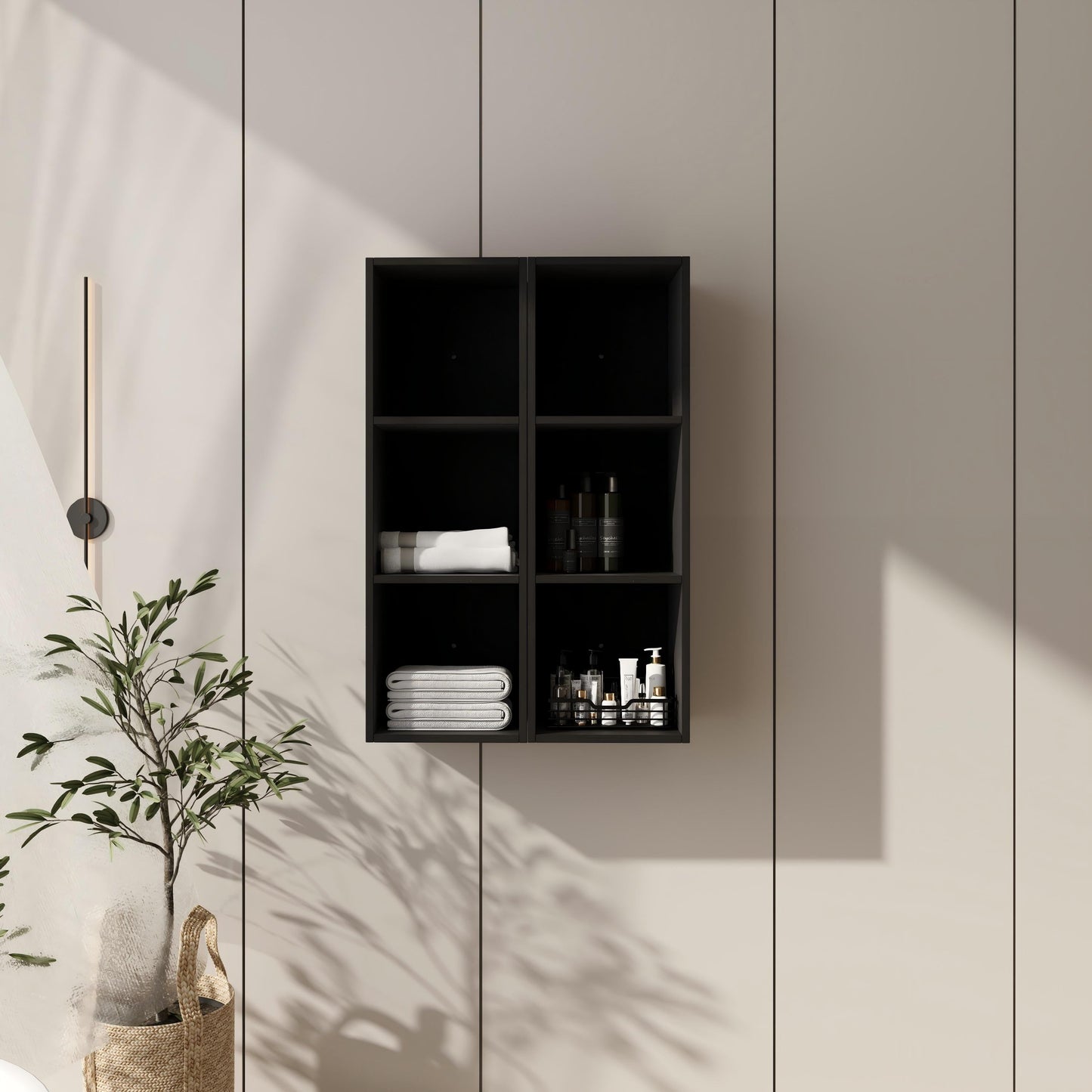 24 Inch Wall Mounted Storage Shelves Combination