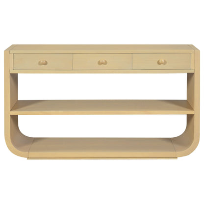 Console Table With 3 Soft Close Drawers & 2 Open Shelves