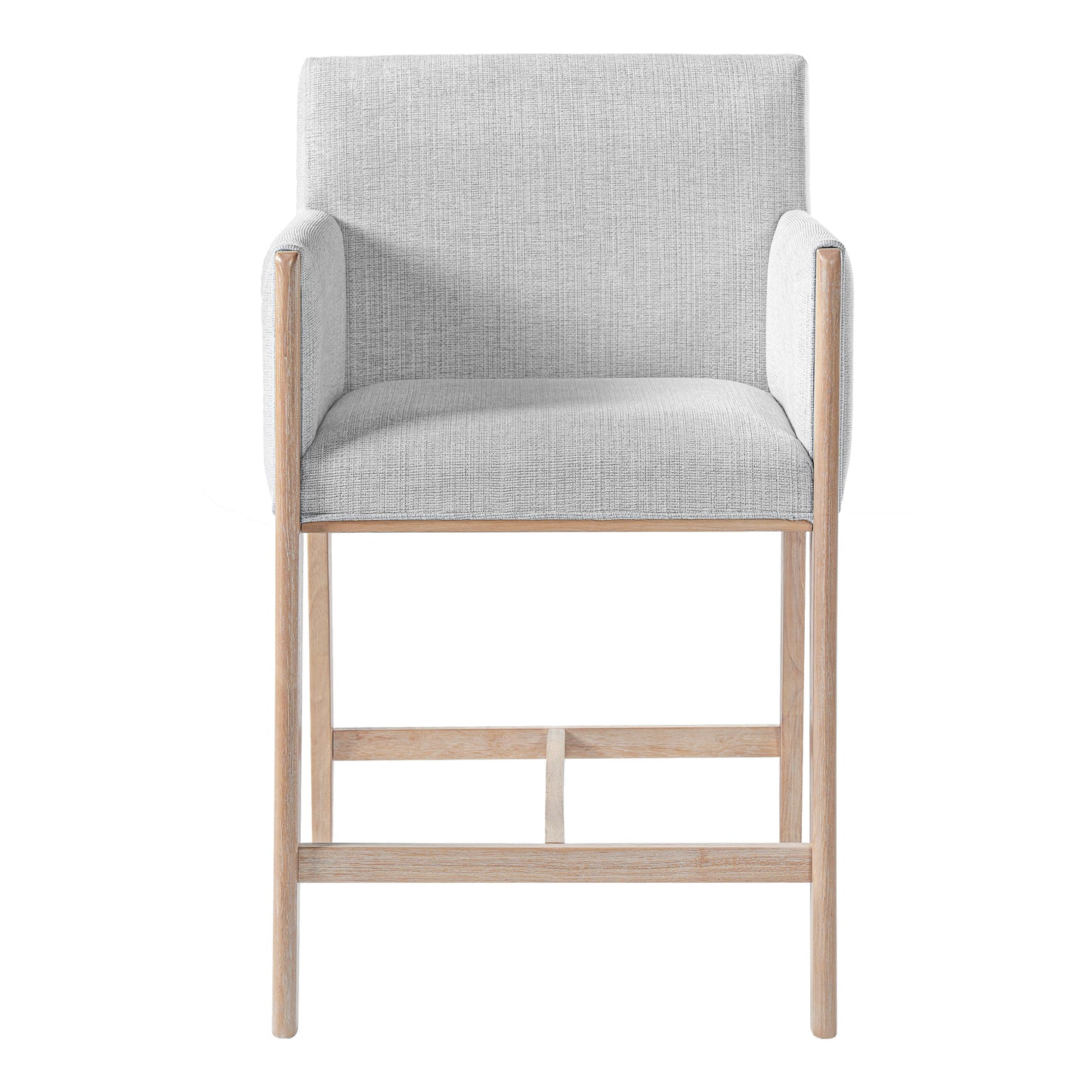 24'' Seat Height Upholstered Counter Stools with Arms - Set of 2