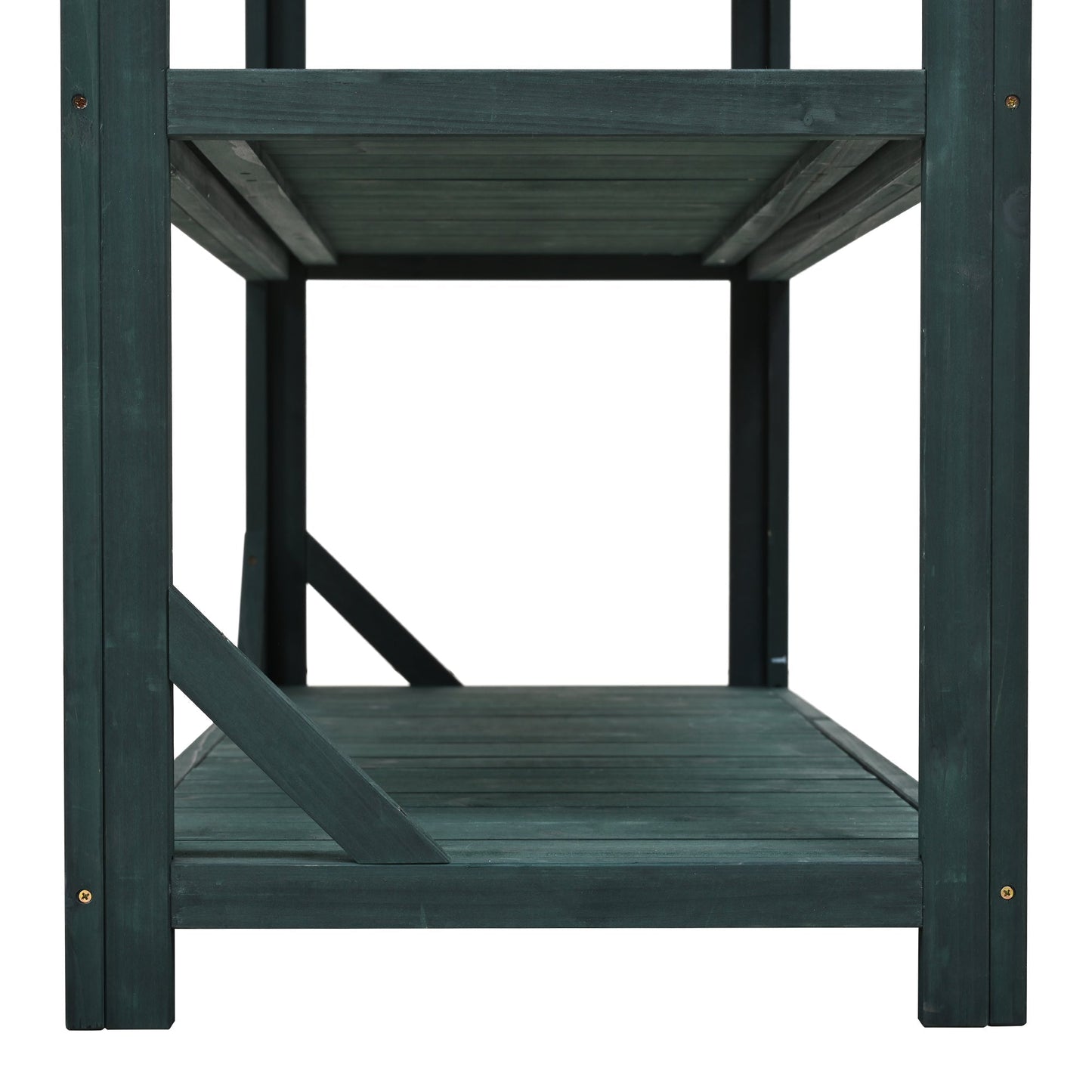 TOPMAX 65" Large Wooden Farmhouse Rustic Outdoor Potting Bench Table
