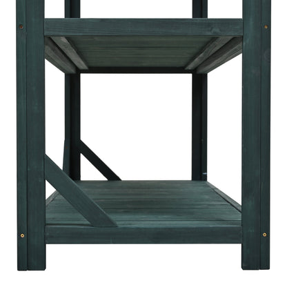 TOPMAX 65" Large Wooden Farmhouse Rustic Outdoor Potting Bench Table