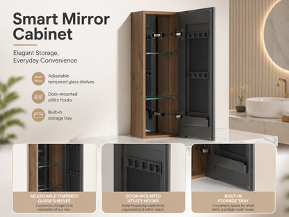 10'' Bathroom Mirror Cabinet with Storage