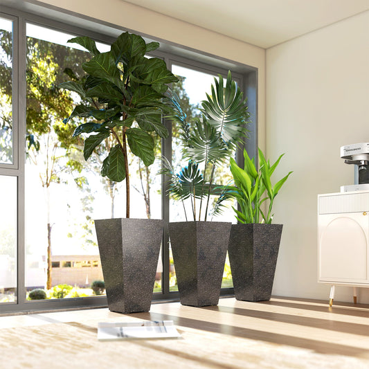 Outsunny 28" Tall Planters, Set of 3
