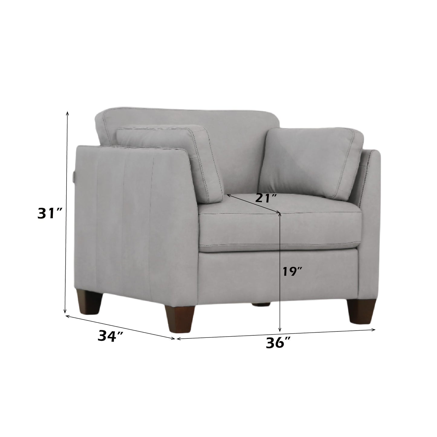 Matias Dusty Leather Chair