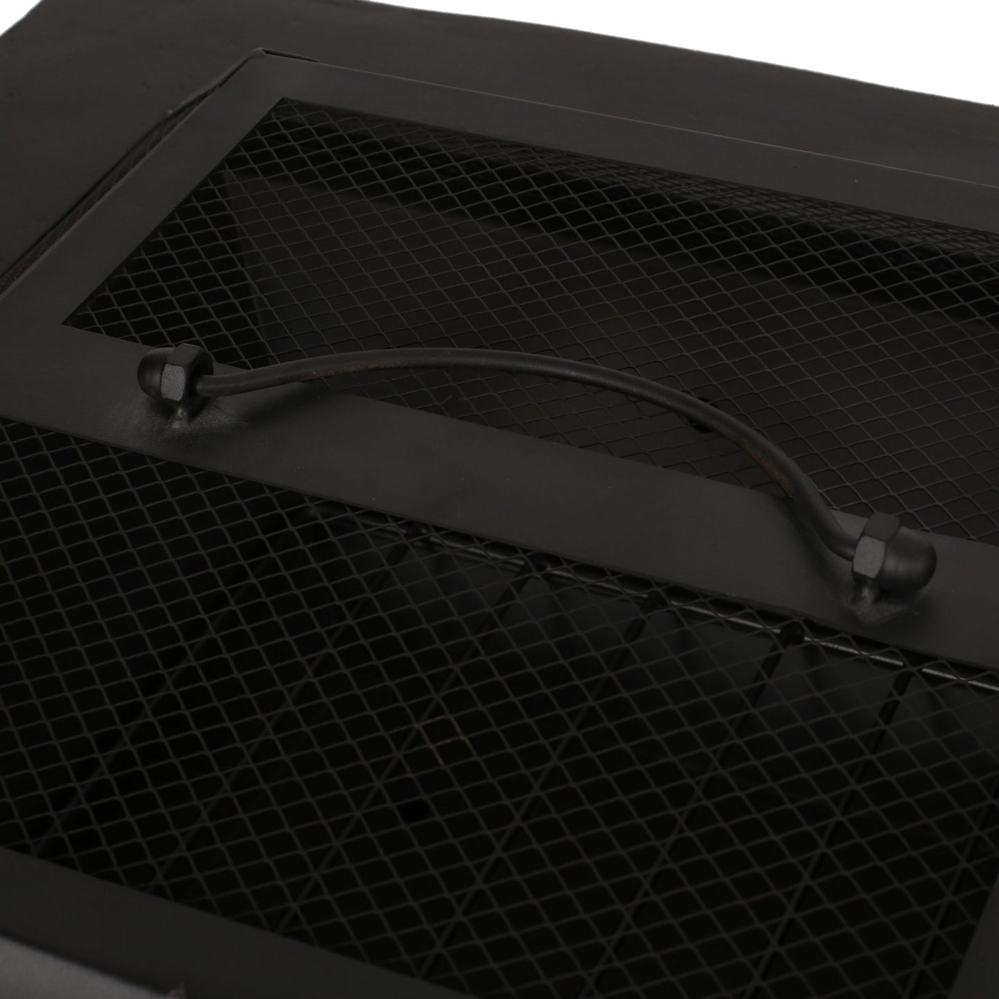 Outdoor Square MGO Wood Burning Fire Pit - Dark Gray