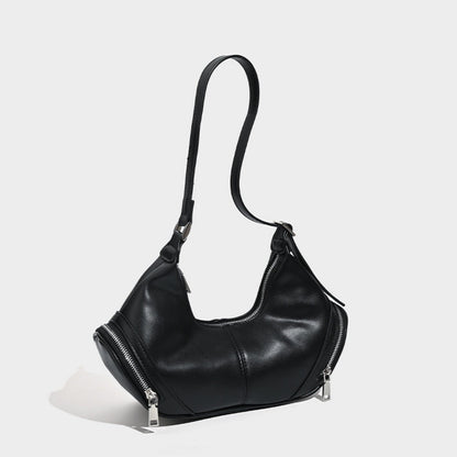 Stylish vintage zip pocket locomotive bag, shoulder bag, hobo bag casual, shoulder bag
