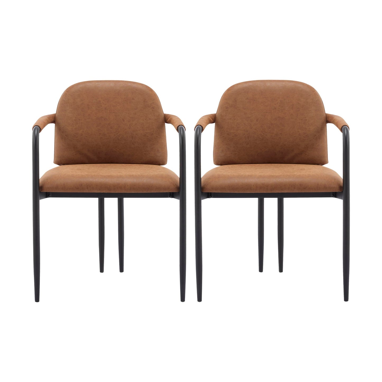 Modern Dining Chair Set With Durable Iron Frame and Comfortable Fabric Upholstery