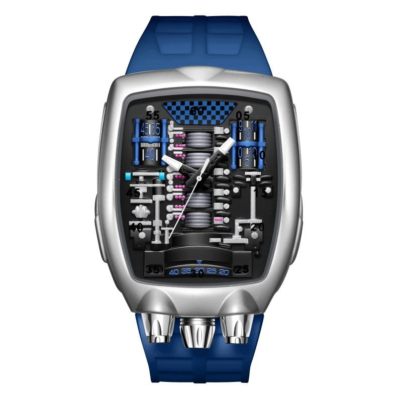 Engine Movement Mens Watch Brand Quartz Watch Fashionable And Distinctive