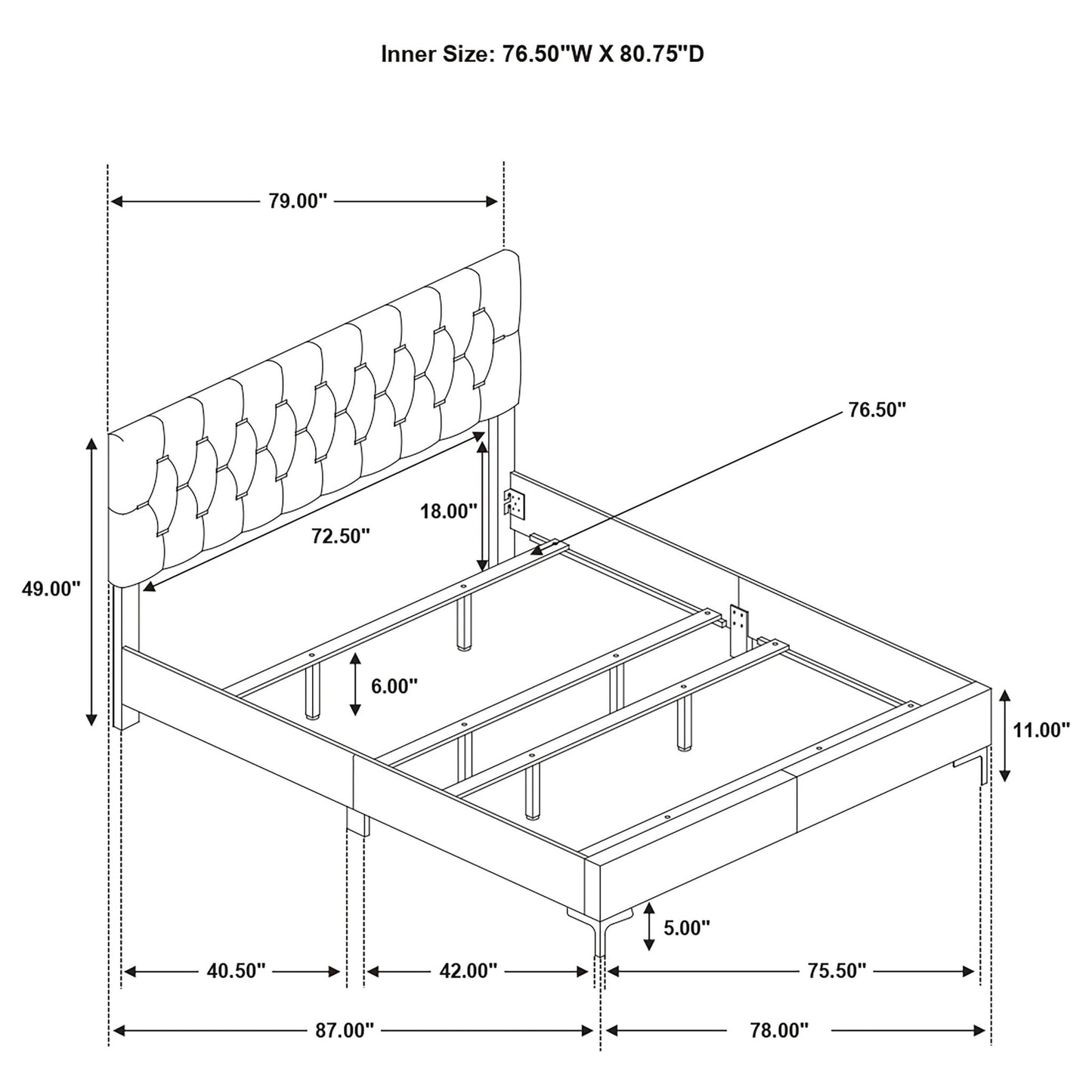 James - Panel Bed