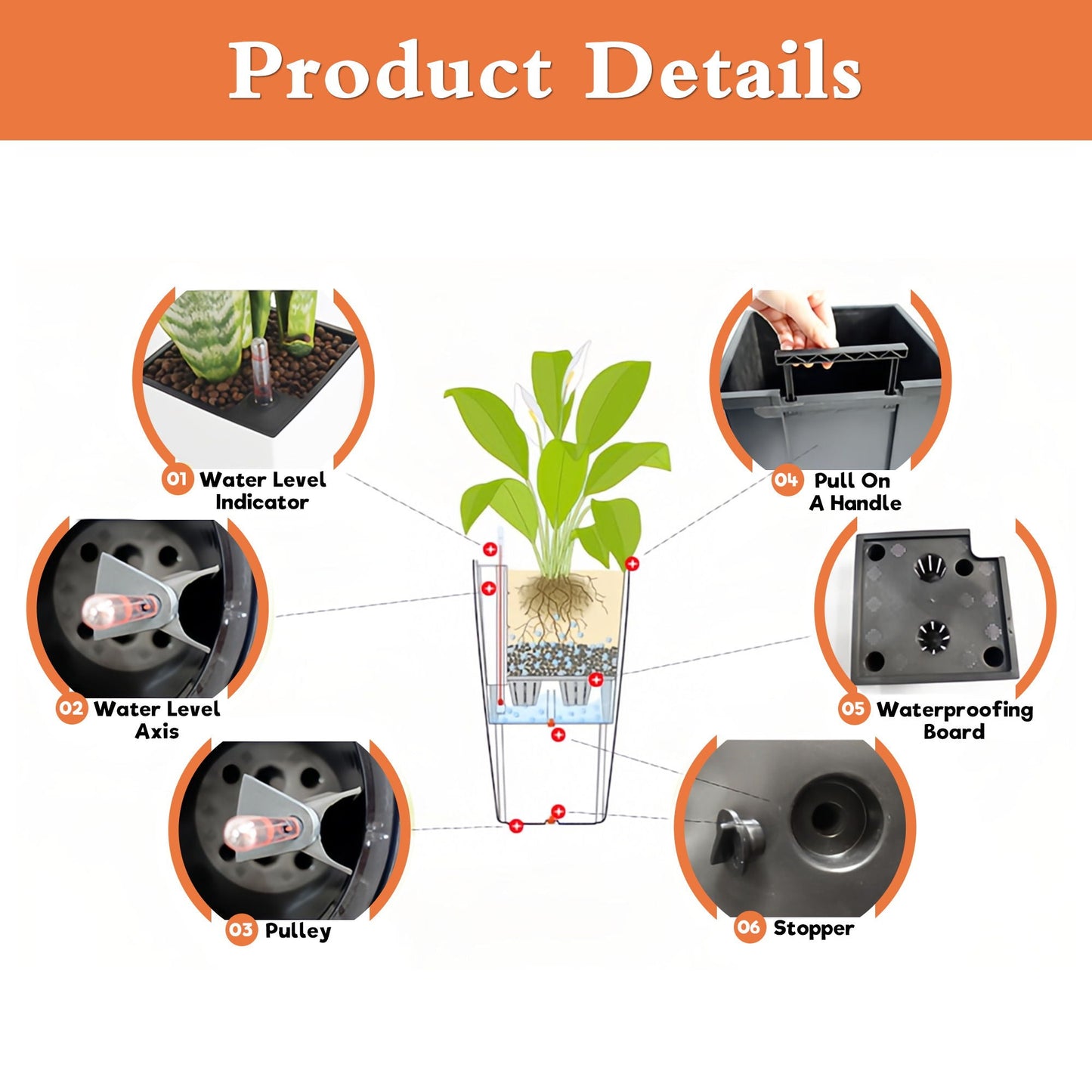 Indoor Outdoor Planter With Automatic Watering System