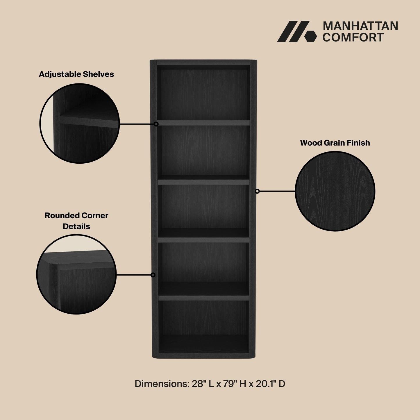 Rivington - Open Bookcase