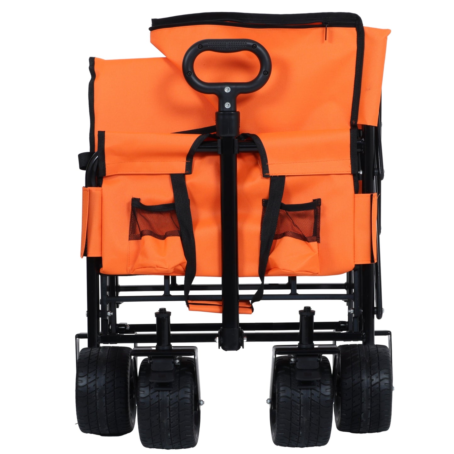 3-in-1 Folding Wagon Cart with Bench Seat