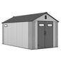 8x16Ft Resin Outdoor Storage Shed with Carpet