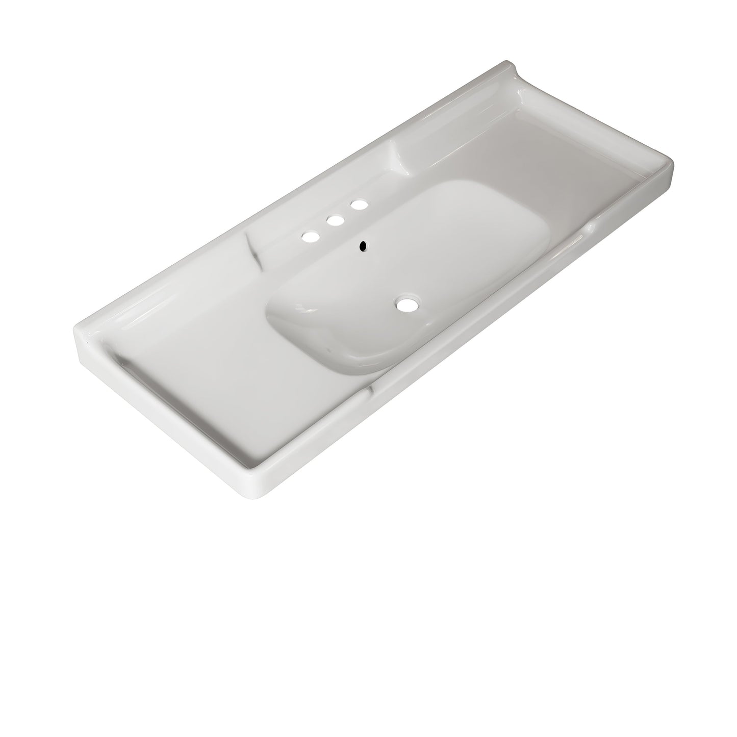 VICI 48" Bathroom Ceramic Basin with 3 Pre-Drilled Holes