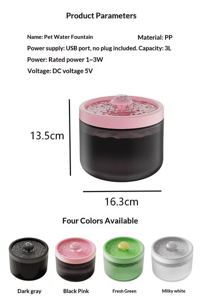 Automatic Filtering Circulating Pet Water Fountain