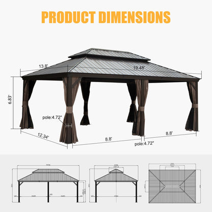 14x20FT Hardtop Gazebo