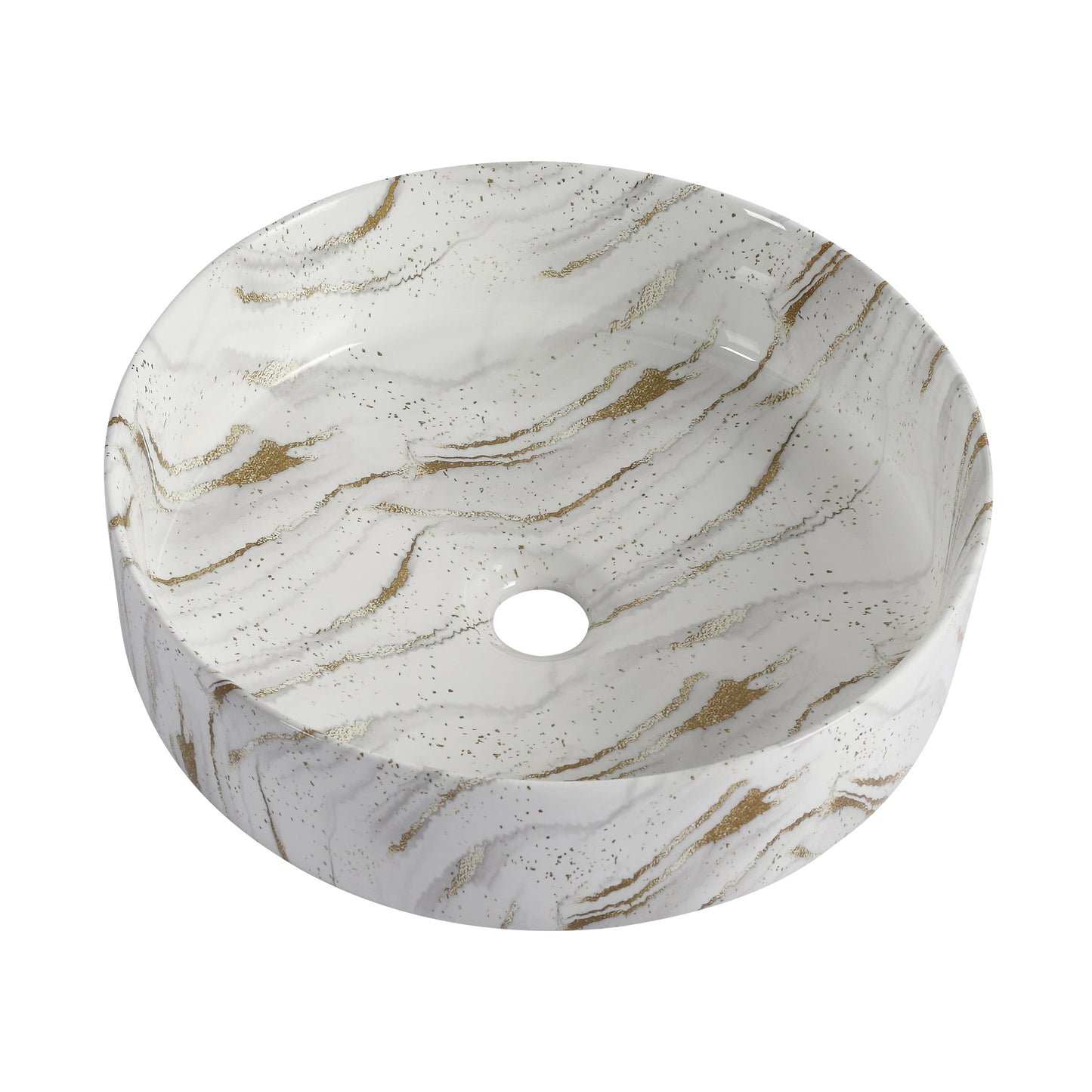 Ceramic Round Above Counter Bathroom Sink Art Basin