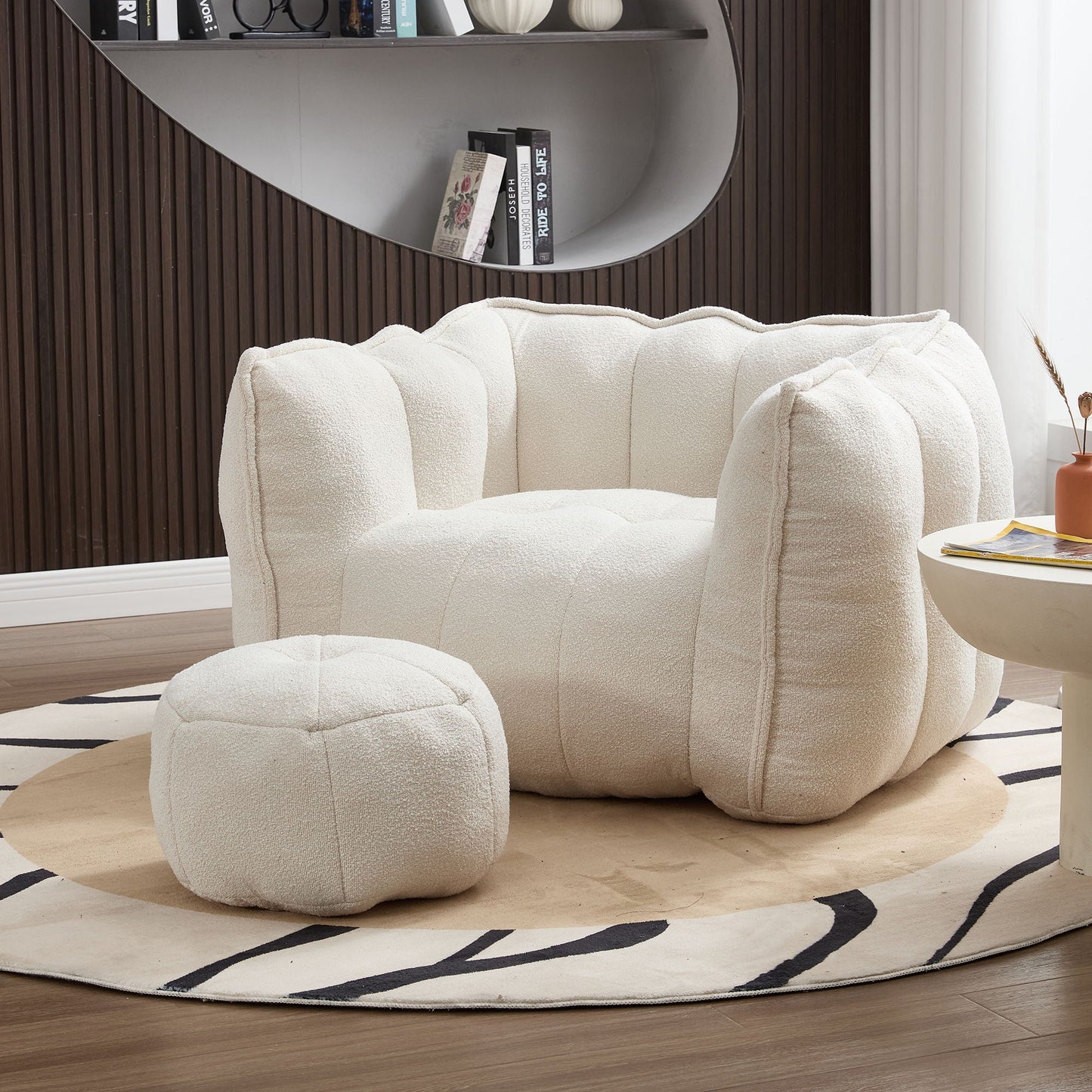 Soft Bean Bag Chair With High Resilient Foam