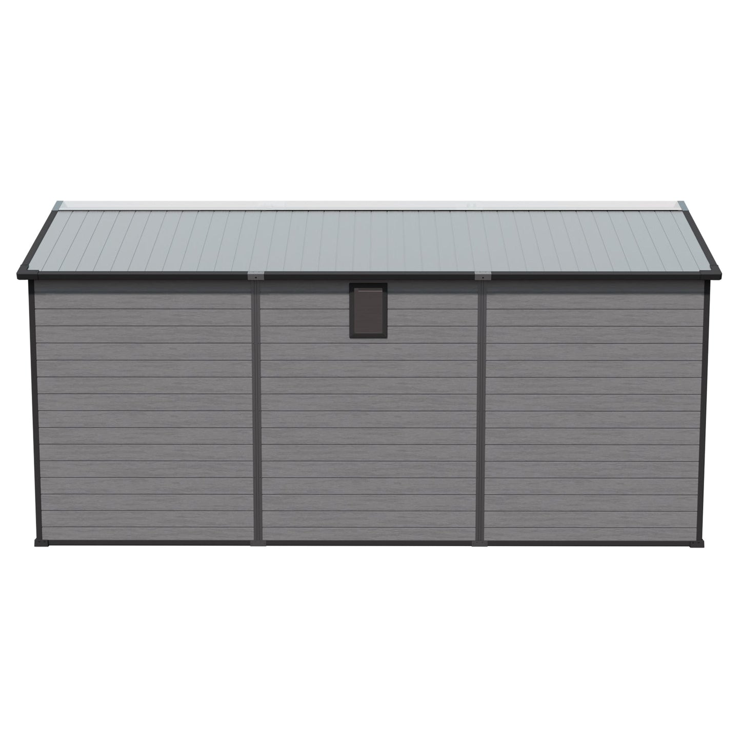8x14 FT Plastic Outdoor Storage Shed - Lockable Resin Tool Shed with 2 Window & 3 Air vents