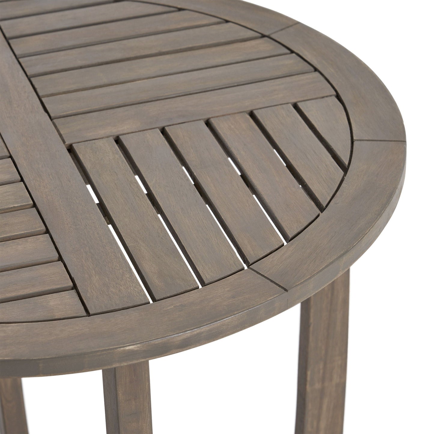 Hermosa Rustic Circular Bistro Table - Gray
