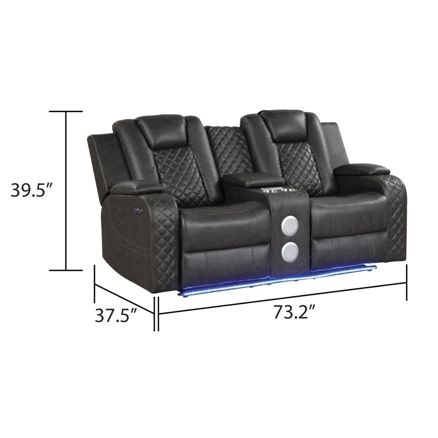 Benz - Power Recliner Set With LED Lighting And USB Charging