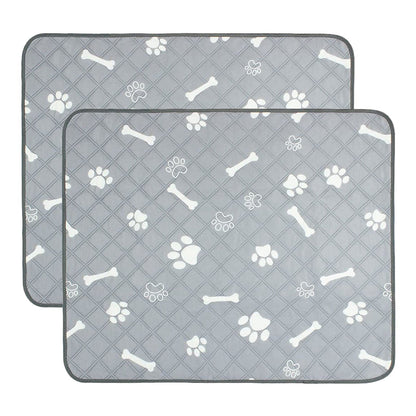 2Pcs Washable Pet Pee Pads For Puppy Kittens Dogs Cats Reusable Potty Mats Machine Washable Pet Training Pads Non-Slip Waterproof Absorbent Dog Crate