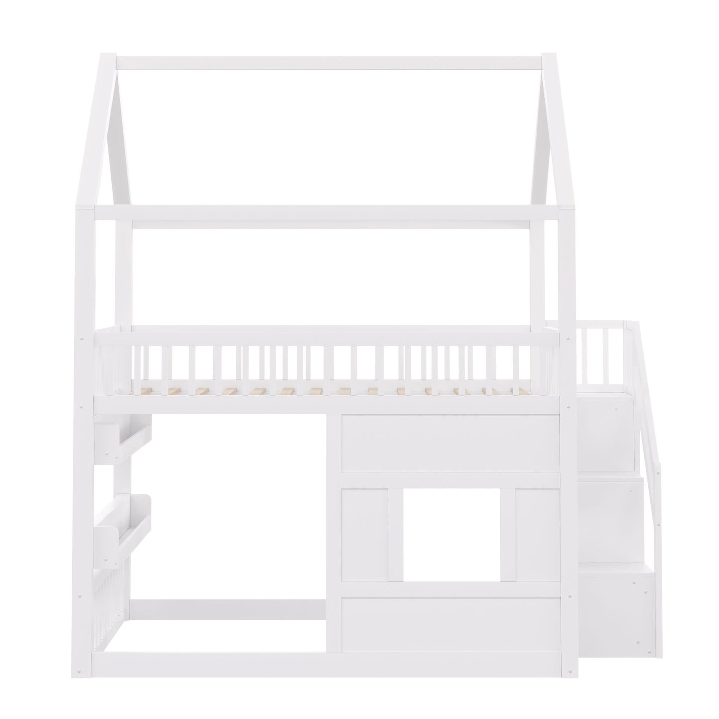 House Bed With Built-In LED Shelf Light